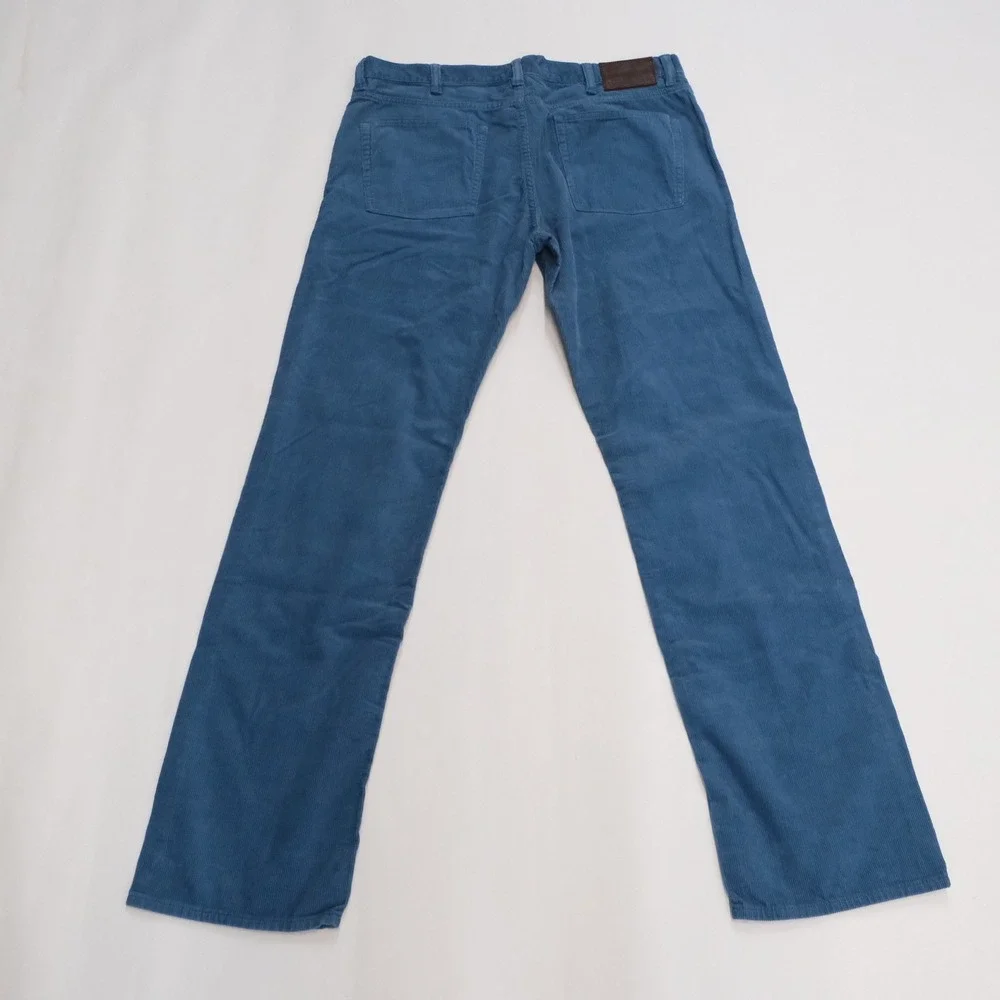 Polo Ralph Lauren Corduroy Pants Mens Blue Straight Fit 36x34 Casual Preppy